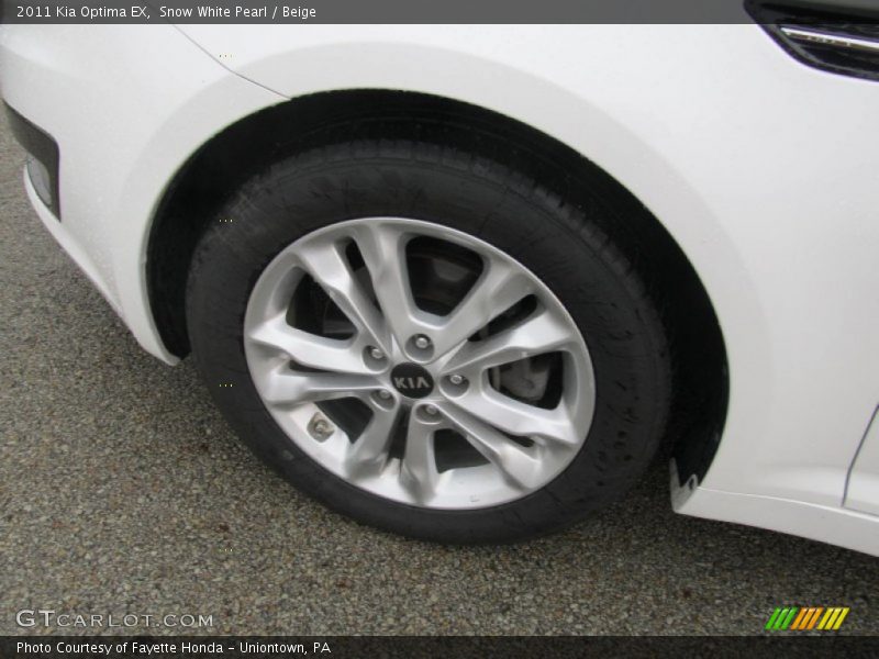 Snow White Pearl / Beige 2011 Kia Optima EX