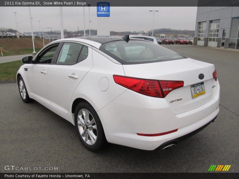 Snow White Pearl / Beige 2011 Kia Optima EX