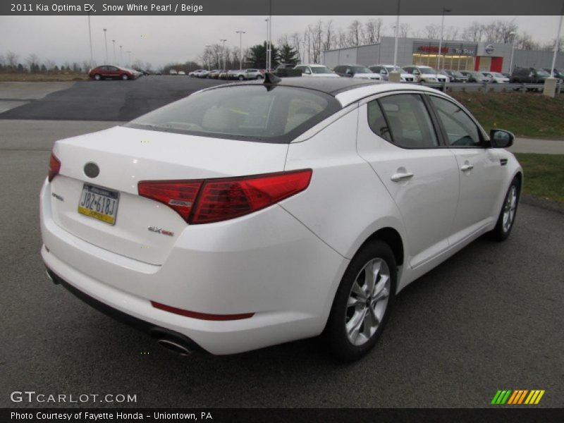 Snow White Pearl / Beige 2011 Kia Optima EX