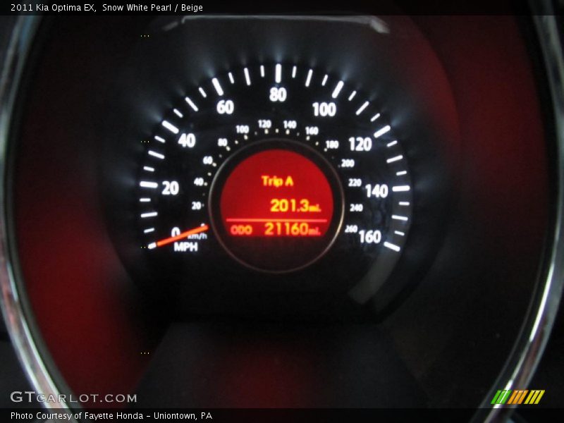 Snow White Pearl / Beige 2011 Kia Optima EX