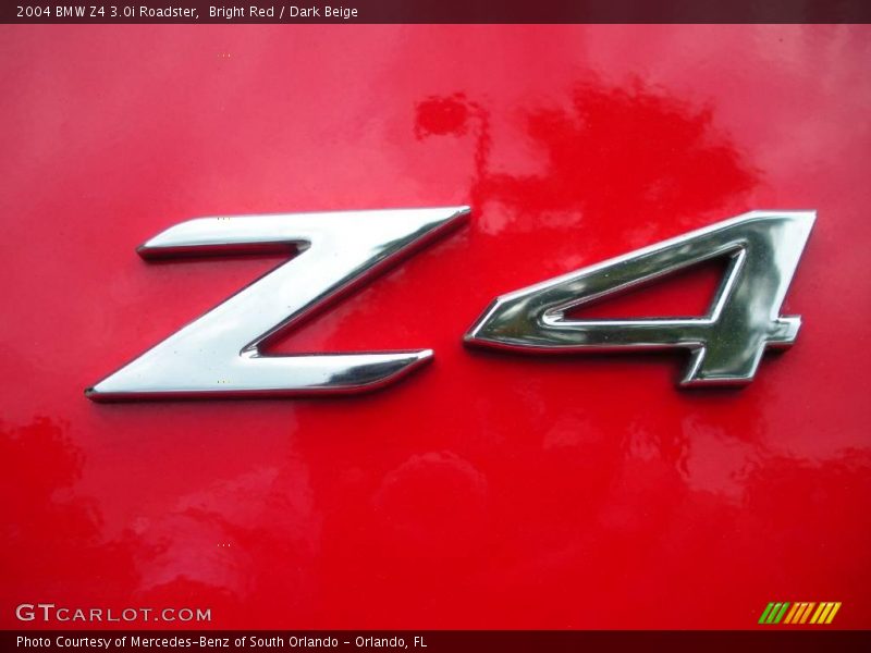 Bright Red / Dark Beige 2004 BMW Z4 3.0i Roadster