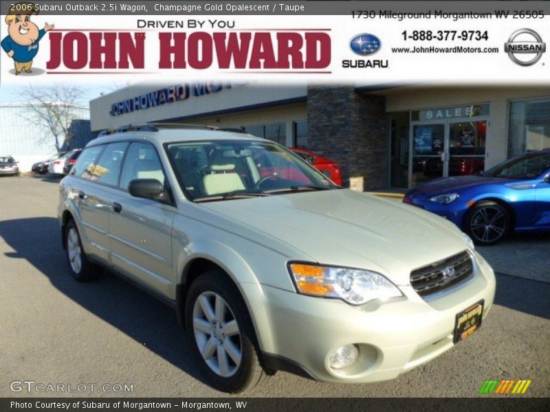 Champagne Gold Opalescent / Taupe 2006 Subaru Outback 2.5i Wagon