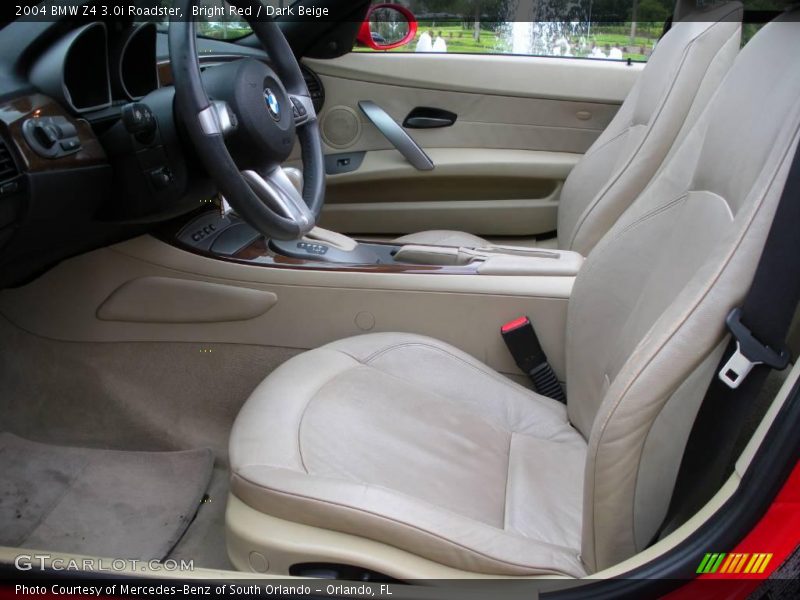 Bright Red / Dark Beige 2004 BMW Z4 3.0i Roadster