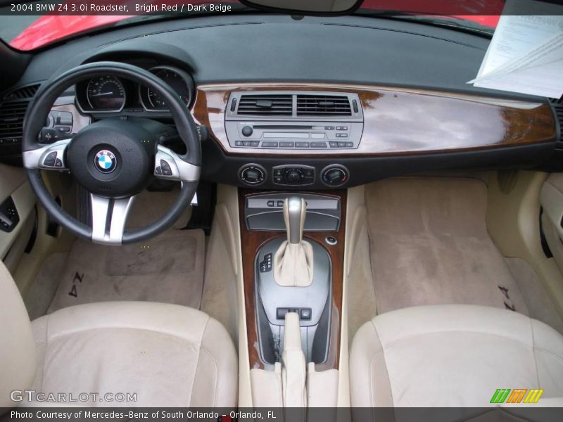 Bright Red / Dark Beige 2004 BMW Z4 3.0i Roadster