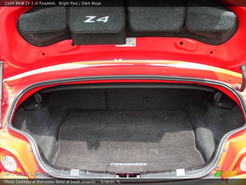 Bright Red / Dark Beige 2004 BMW Z4 3.0i Roadster