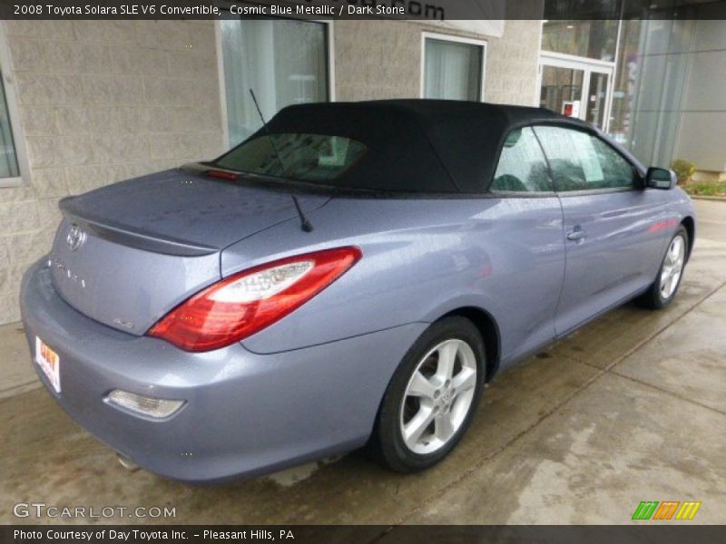 Cosmic Blue Metallic / Dark Stone 2008 Toyota Solara SLE V6 Convertible