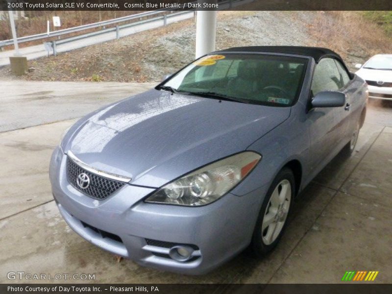 Cosmic Blue Metallic / Dark Stone 2008 Toyota Solara SLE V6 Convertible