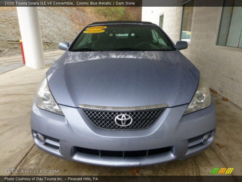 Cosmic Blue Metallic / Dark Stone 2008 Toyota Solara SLE V6 Convertible