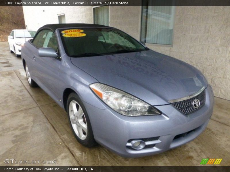 Cosmic Blue Metallic / Dark Stone 2008 Toyota Solara SLE V6 Convertible