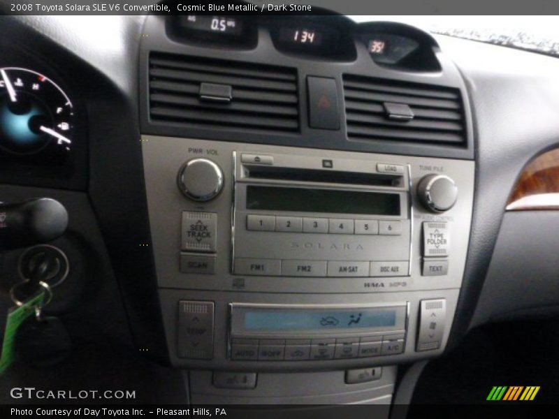 Cosmic Blue Metallic / Dark Stone 2008 Toyota Solara SLE V6 Convertible