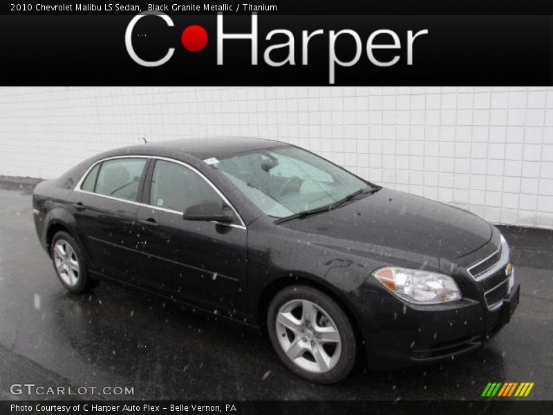 Black Granite Metallic / Titanium 2010 Chevrolet Malibu LS Sedan