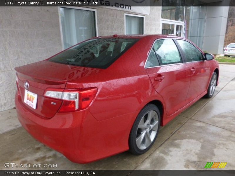 Barcelona Red Metallic / Black 2012 Toyota Camry SE