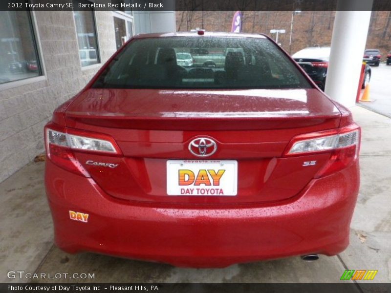 Barcelona Red Metallic / Black 2012 Toyota Camry SE