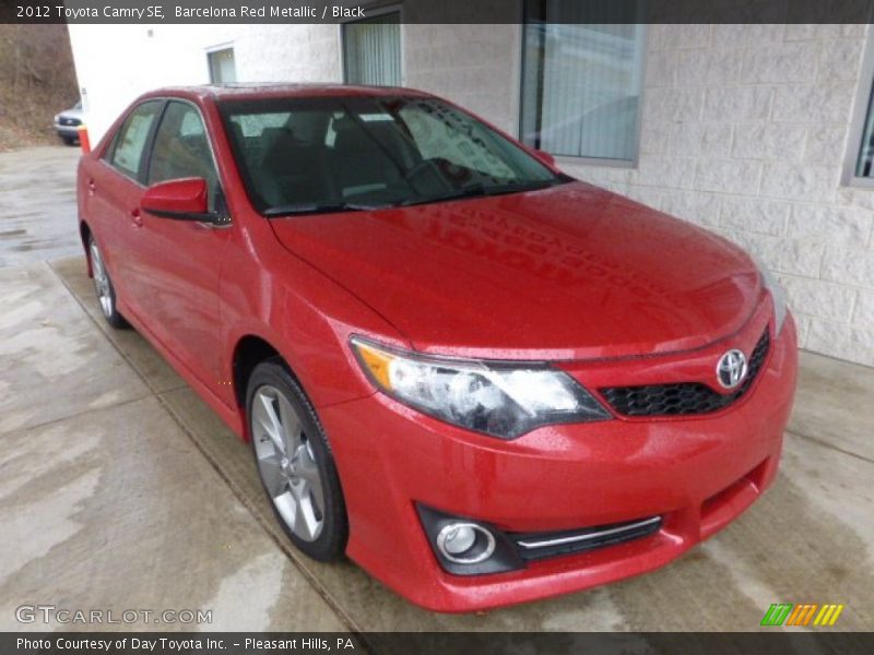 Barcelona Red Metallic / Black 2012 Toyota Camry SE