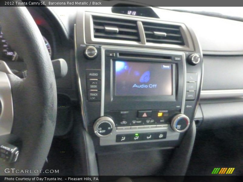 Barcelona Red Metallic / Black 2012 Toyota Camry SE