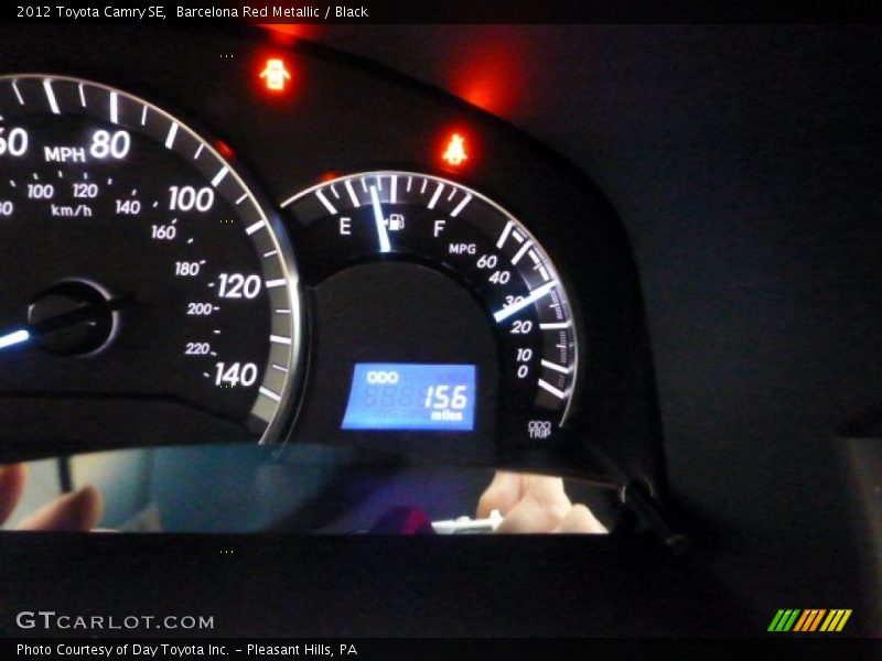 Barcelona Red Metallic / Black 2012 Toyota Camry SE