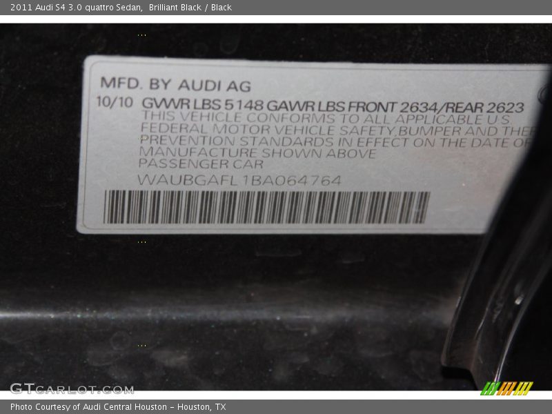 Brilliant Black / Black 2011 Audi S4 3.0 quattro Sedan
