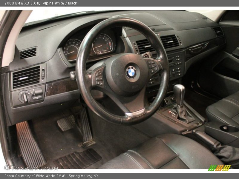 Alpine White / Black 2008 BMW X3 3.0si