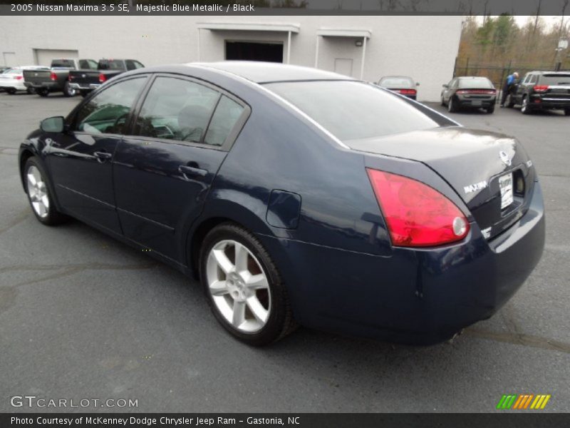Majestic Blue Metallic / Black 2005 Nissan Maxima 3.5 SE