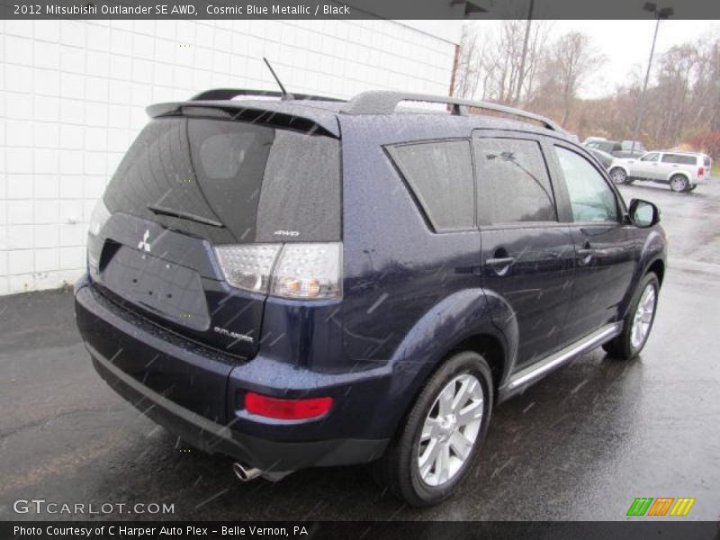 Cosmic Blue Metallic / Black 2012 Mitsubishi Outlander SE AWD