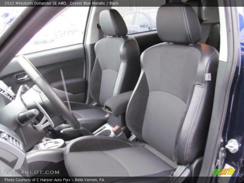 Cosmic Blue Metallic / Black 2012 Mitsubishi Outlander SE AWD