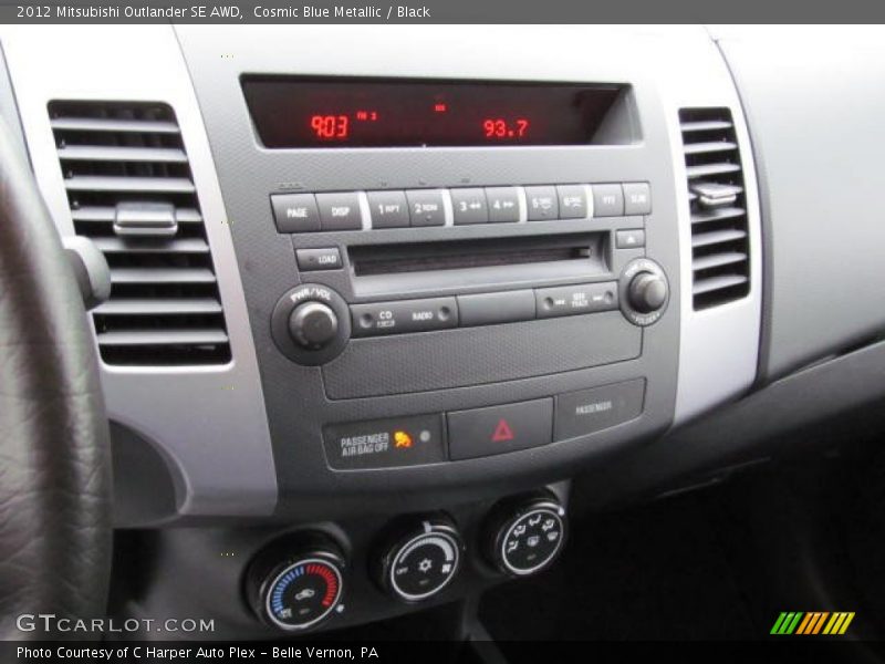 Cosmic Blue Metallic / Black 2012 Mitsubishi Outlander SE AWD