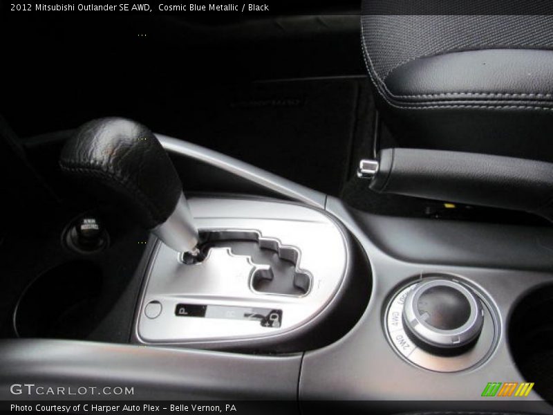 Cosmic Blue Metallic / Black 2012 Mitsubishi Outlander SE AWD