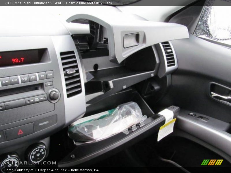Cosmic Blue Metallic / Black 2012 Mitsubishi Outlander SE AWD