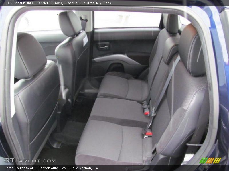 Cosmic Blue Metallic / Black 2012 Mitsubishi Outlander SE AWD