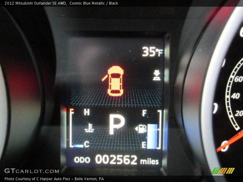 Cosmic Blue Metallic / Black 2012 Mitsubishi Outlander SE AWD