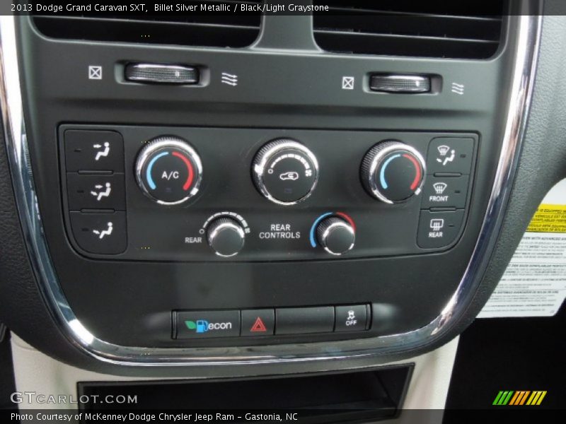 Controls of 2013 Grand Caravan SXT