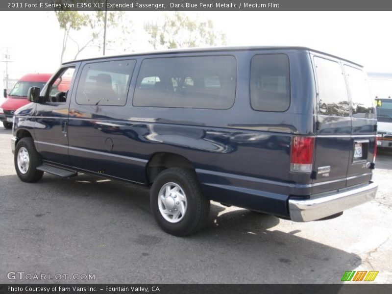 Dark Blue Pearl Metallic / Medium Flint 2011 Ford E Series Van E350 XLT Extended Passenger