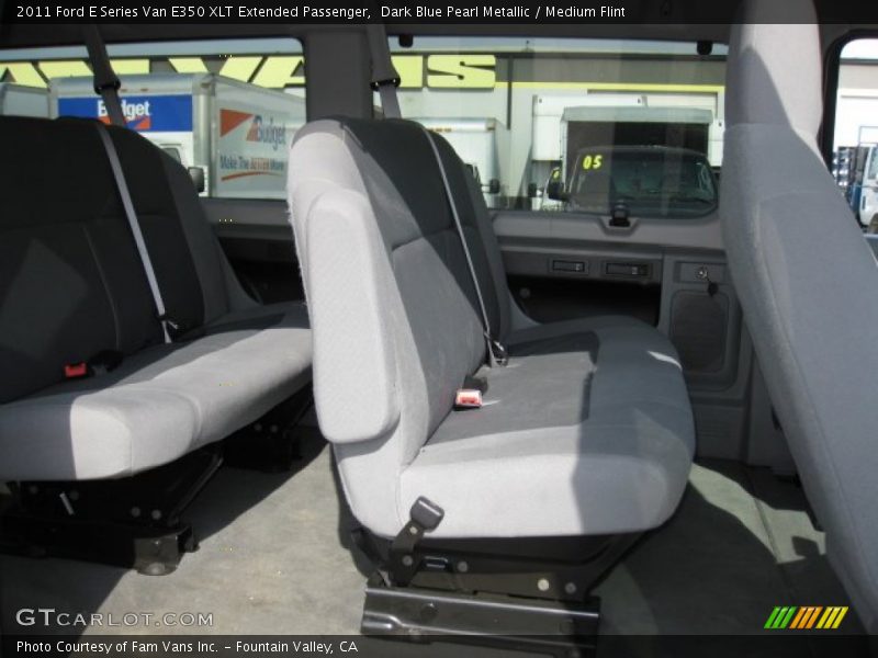 Dark Blue Pearl Metallic / Medium Flint 2011 Ford E Series Van E350 XLT Extended Passenger