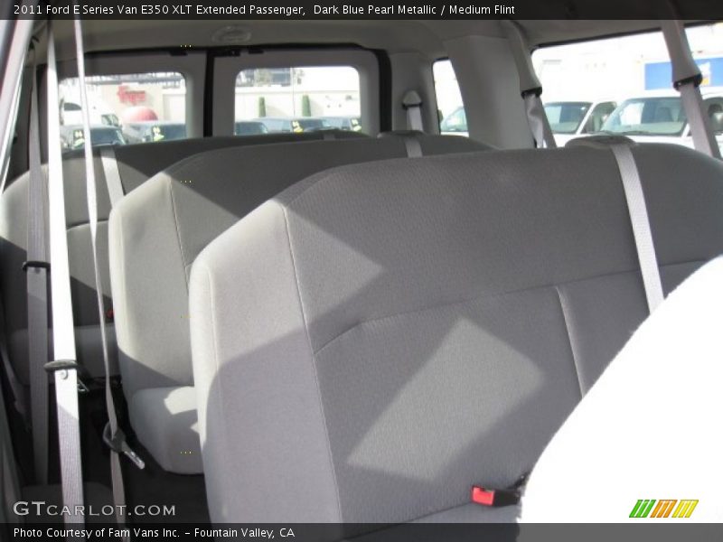 Dark Blue Pearl Metallic / Medium Flint 2011 Ford E Series Van E350 XLT Extended Passenger