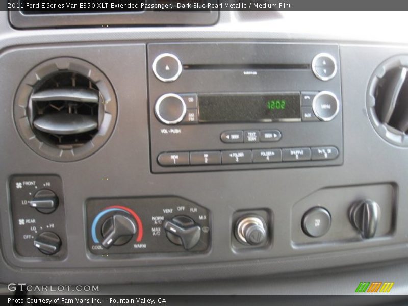 Dark Blue Pearl Metallic / Medium Flint 2011 Ford E Series Van E350 XLT Extended Passenger