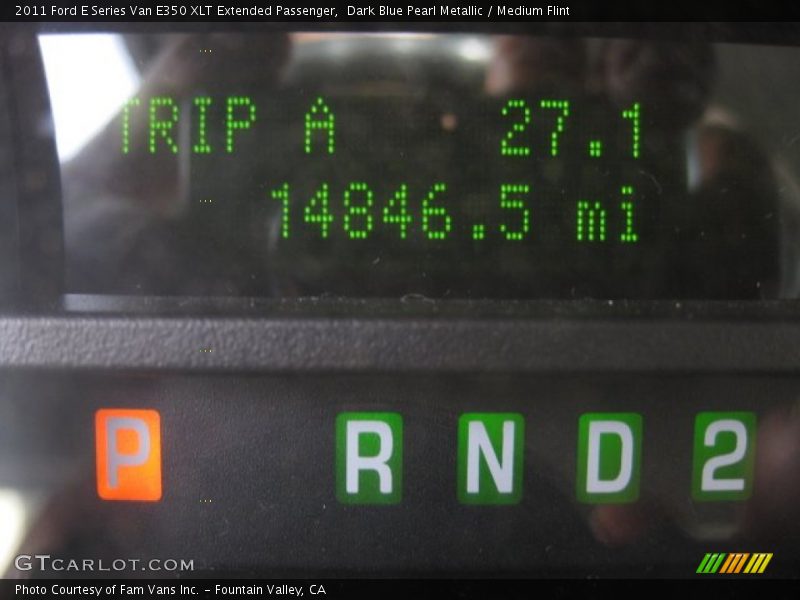 Dark Blue Pearl Metallic / Medium Flint 2011 Ford E Series Van E350 XLT Extended Passenger