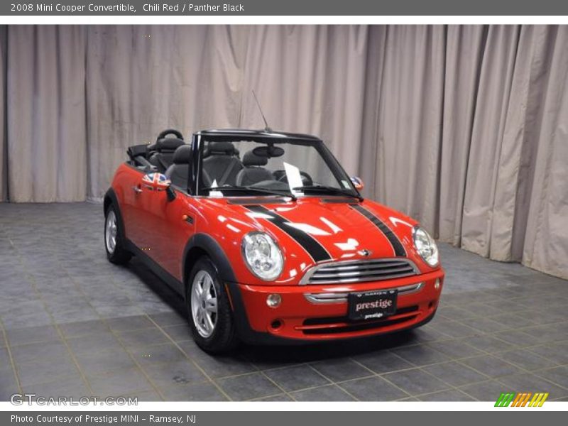 Chili Red / Panther Black 2008 Mini Cooper Convertible