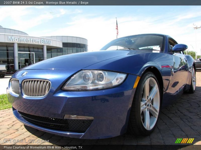 Montego Blue Metallic / Beige 2007 BMW Z4 3.0si Coupe