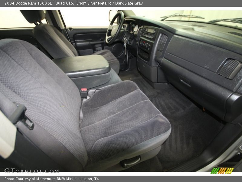 Bright Silver Metallic / Dark Slate Gray 2004 Dodge Ram 1500 SLT Quad Cab