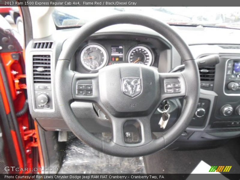 Flame Red / Black/Diesel Gray 2013 Ram 1500 Express Regular Cab 4x4