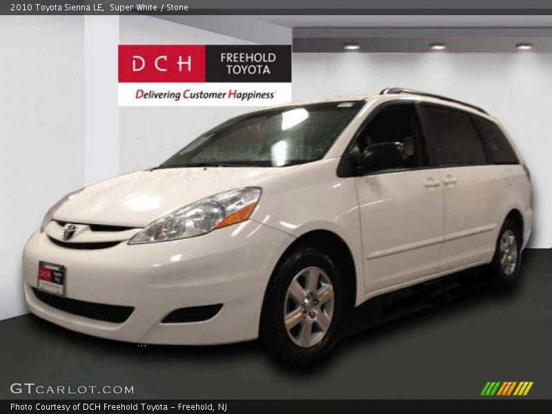 Super White / Stone 2010 Toyota Sienna LE