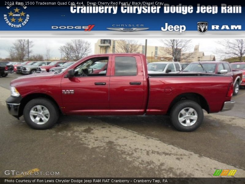 Deep Cherry Red Pearl / Black/Diesel Gray 2013 Ram 1500 Tradesman Quad Cab 4x4