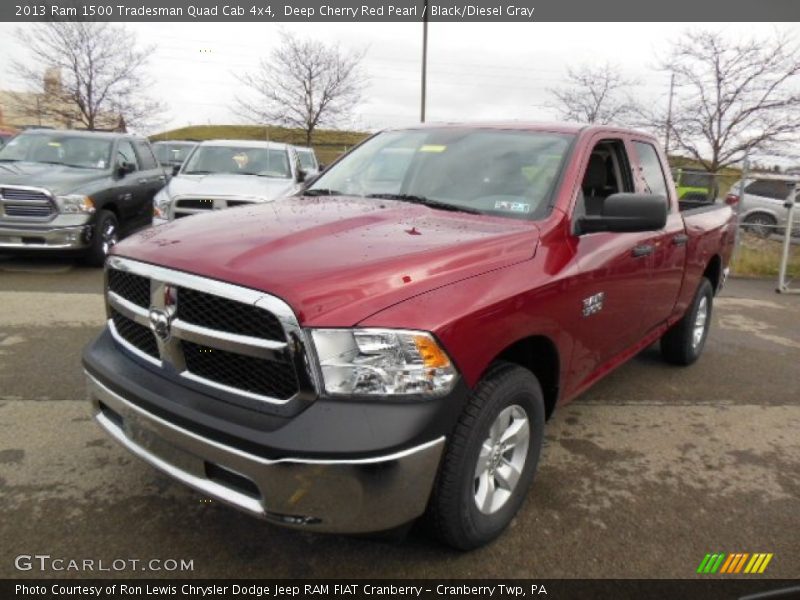 Deep Cherry Red Pearl / Black/Diesel Gray 2013 Ram 1500 Tradesman Quad Cab 4x4