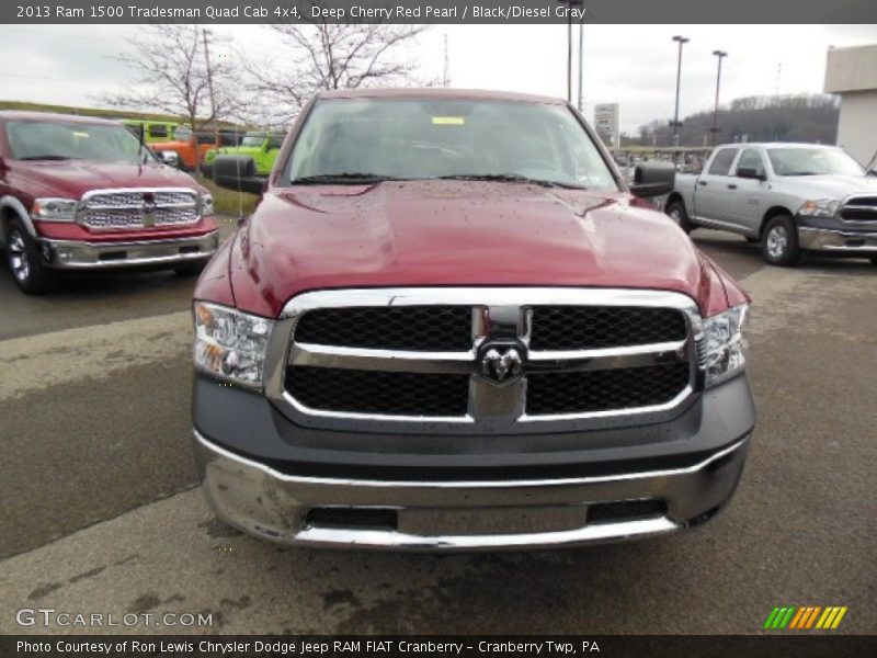 Deep Cherry Red Pearl / Black/Diesel Gray 2013 Ram 1500 Tradesman Quad Cab 4x4