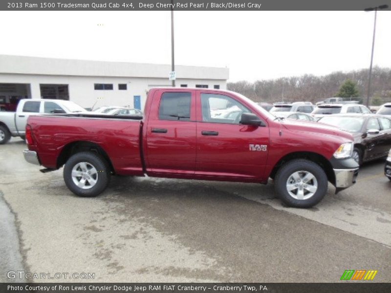 Deep Cherry Red Pearl / Black/Diesel Gray 2013 Ram 1500 Tradesman Quad Cab 4x4