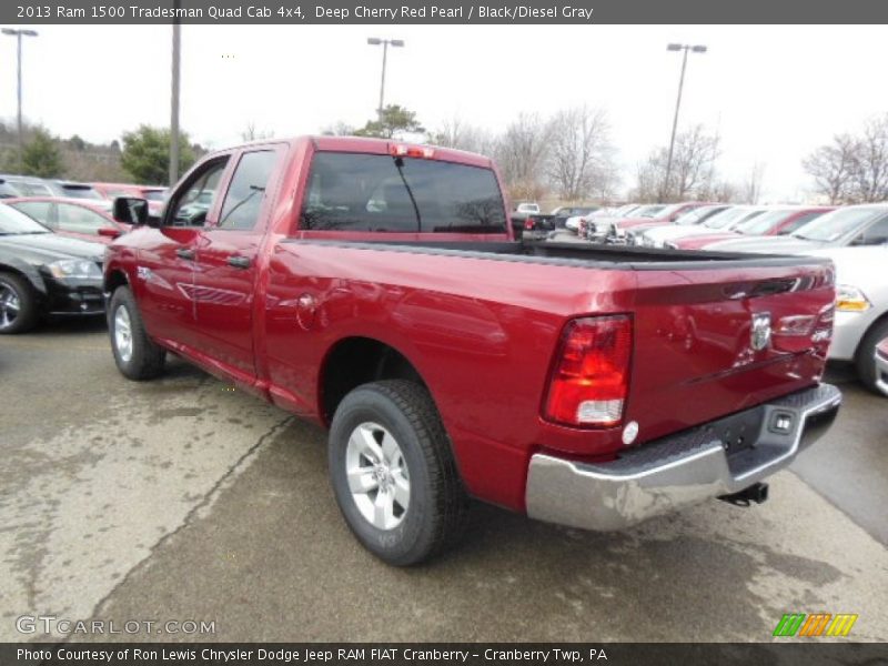 Deep Cherry Red Pearl / Black/Diesel Gray 2013 Ram 1500 Tradesman Quad Cab 4x4