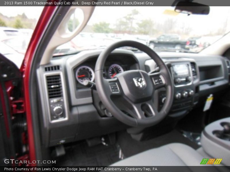 Deep Cherry Red Pearl / Black/Diesel Gray 2013 Ram 1500 Tradesman Quad Cab 4x4