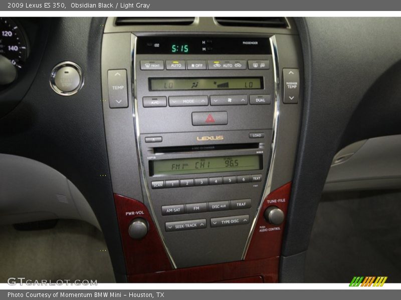 Obsidian Black / Light Gray 2009 Lexus ES 350