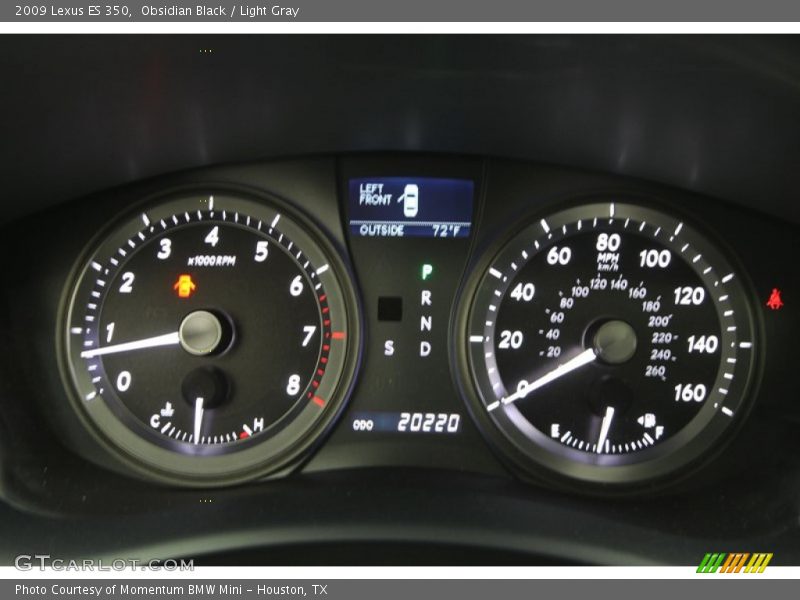Obsidian Black / Light Gray 2009 Lexus ES 350