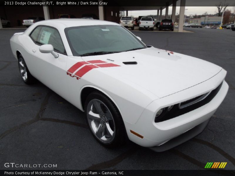 Bright White / Dark Slate Gray 2013 Dodge Challenger R/T